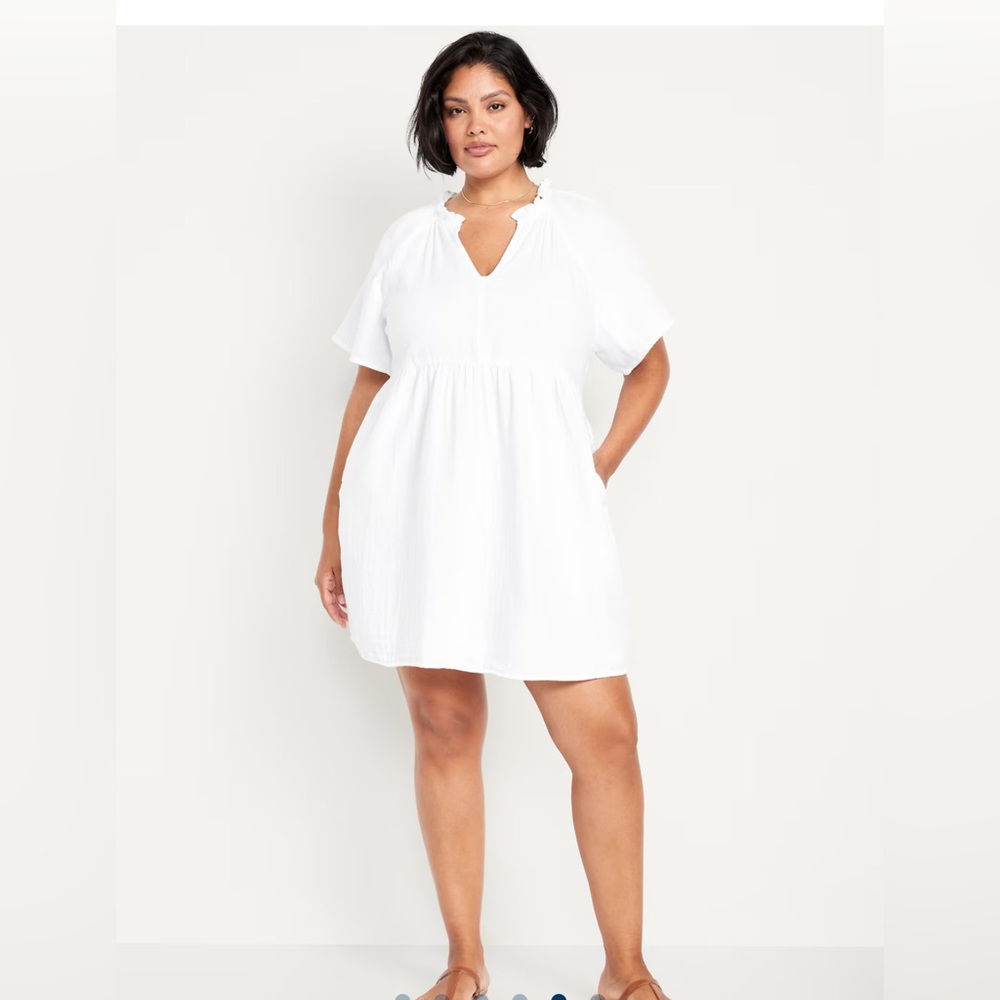 Old Navy White Swim Coverup Relaxed Fit